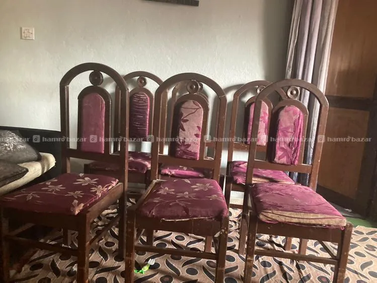 Wooden Chair And Book Shelves For Sale. 2