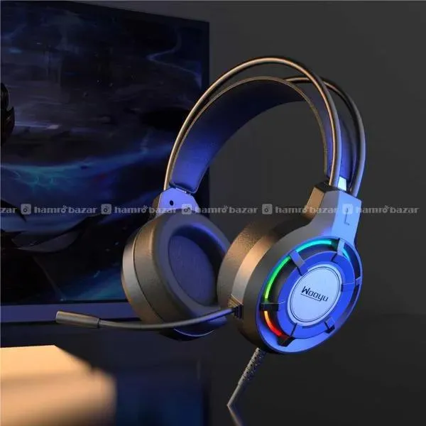 Wooyu G18 RGB Light Gaming Headset Headphone Built 5