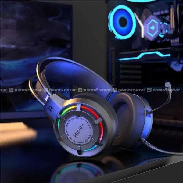 Wooyu G18 RGB Light Gaming Headset Headphone Built 2