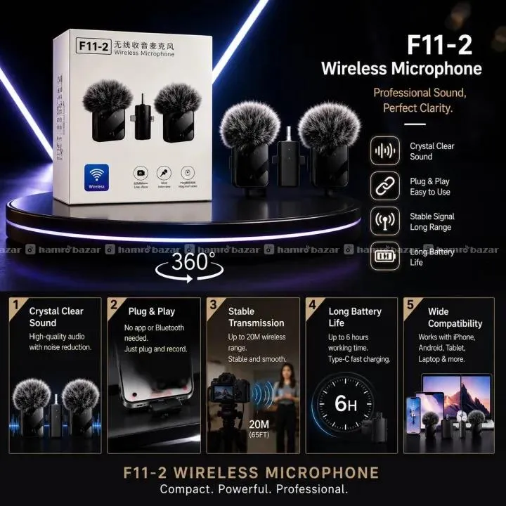Dual Mic 3 In 1 Wireless Microphone 2
