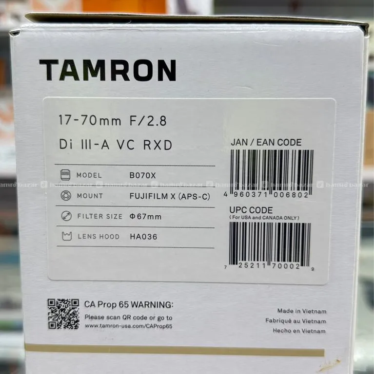 tamron 17-70 mm f2.8 
fujiflim x apsc lens 3