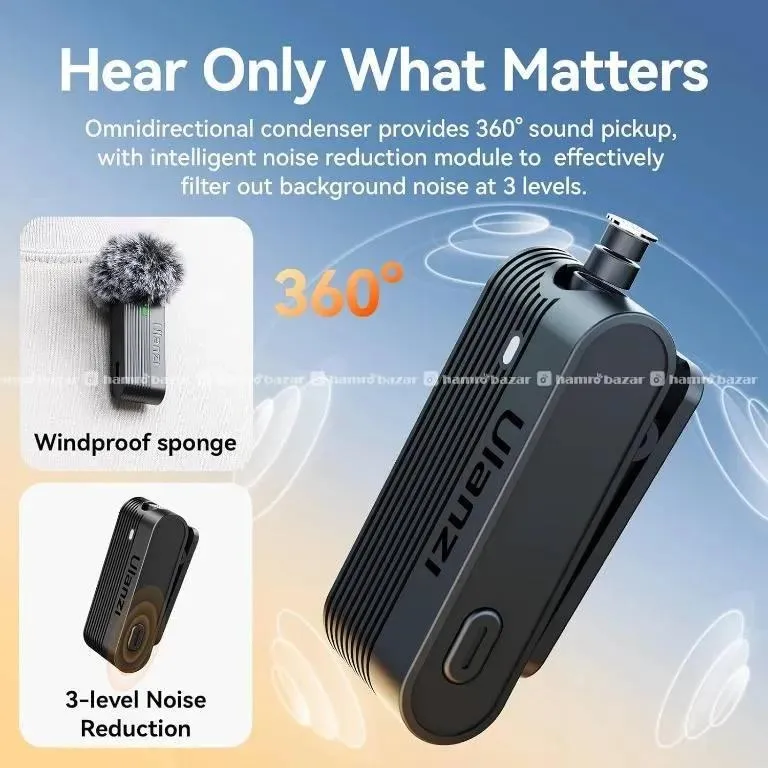 Ulanzi A100 Wireless Lavalier Microphone 5