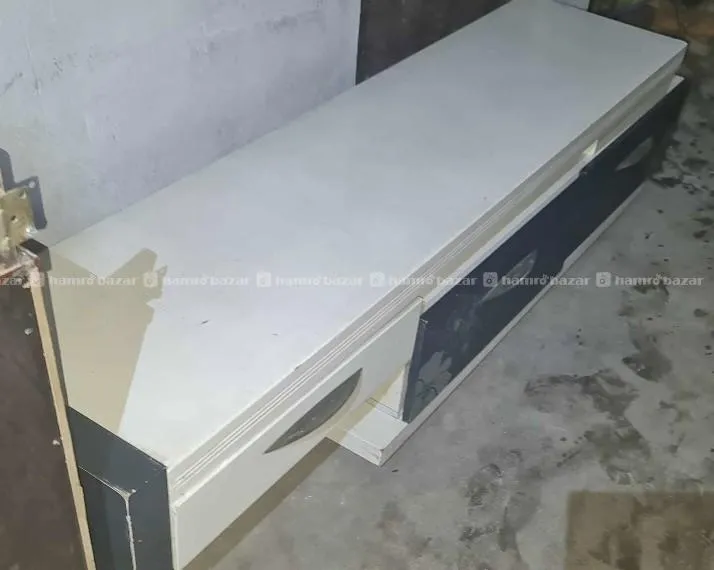 bow-fronted wooden TV stand or media  traditional 2