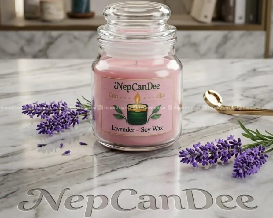 NepCanDee Soy Wax Candle (70g) – Lavender Scent 5