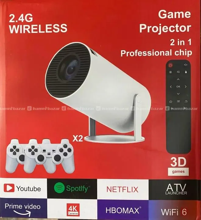 Game Projector 2 in 1 Professional Chip 3D 2