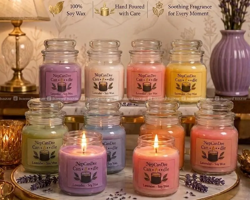 NepCanDee Soy Wax Candle (70g) – Lavender Scent 7