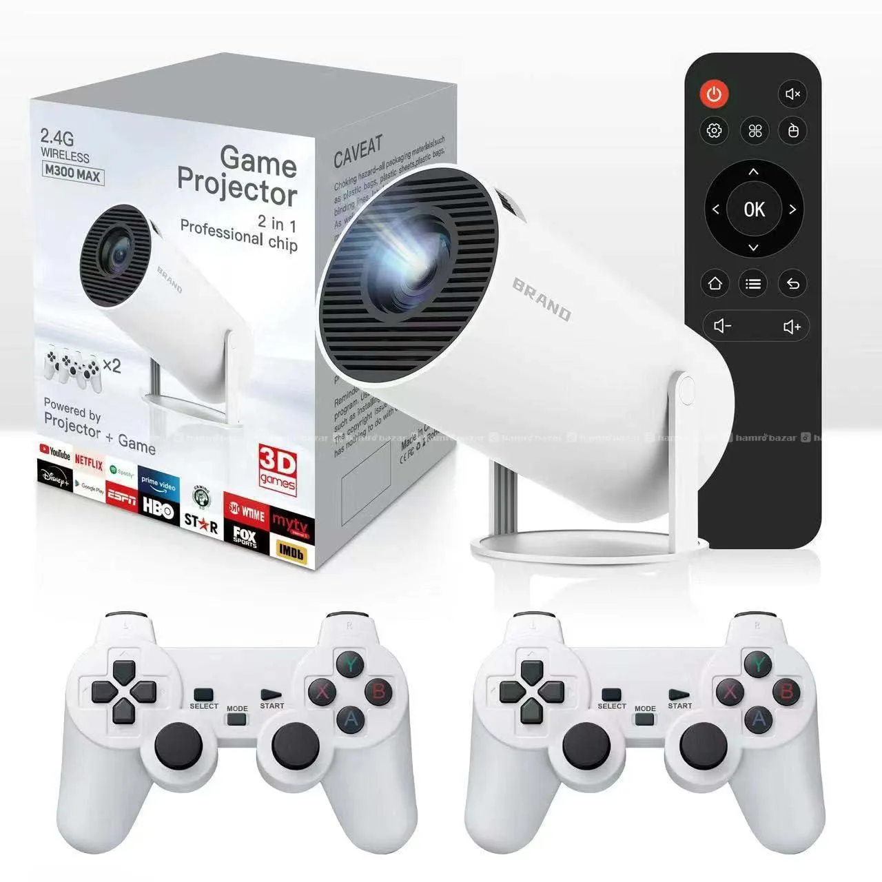 Game Projector 2 in 1 Professional Chip 3D 3