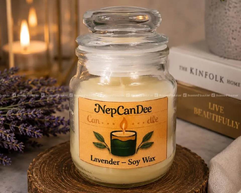 NepCanDee Soy Wax Candle (70g) – Lavender Scent 2