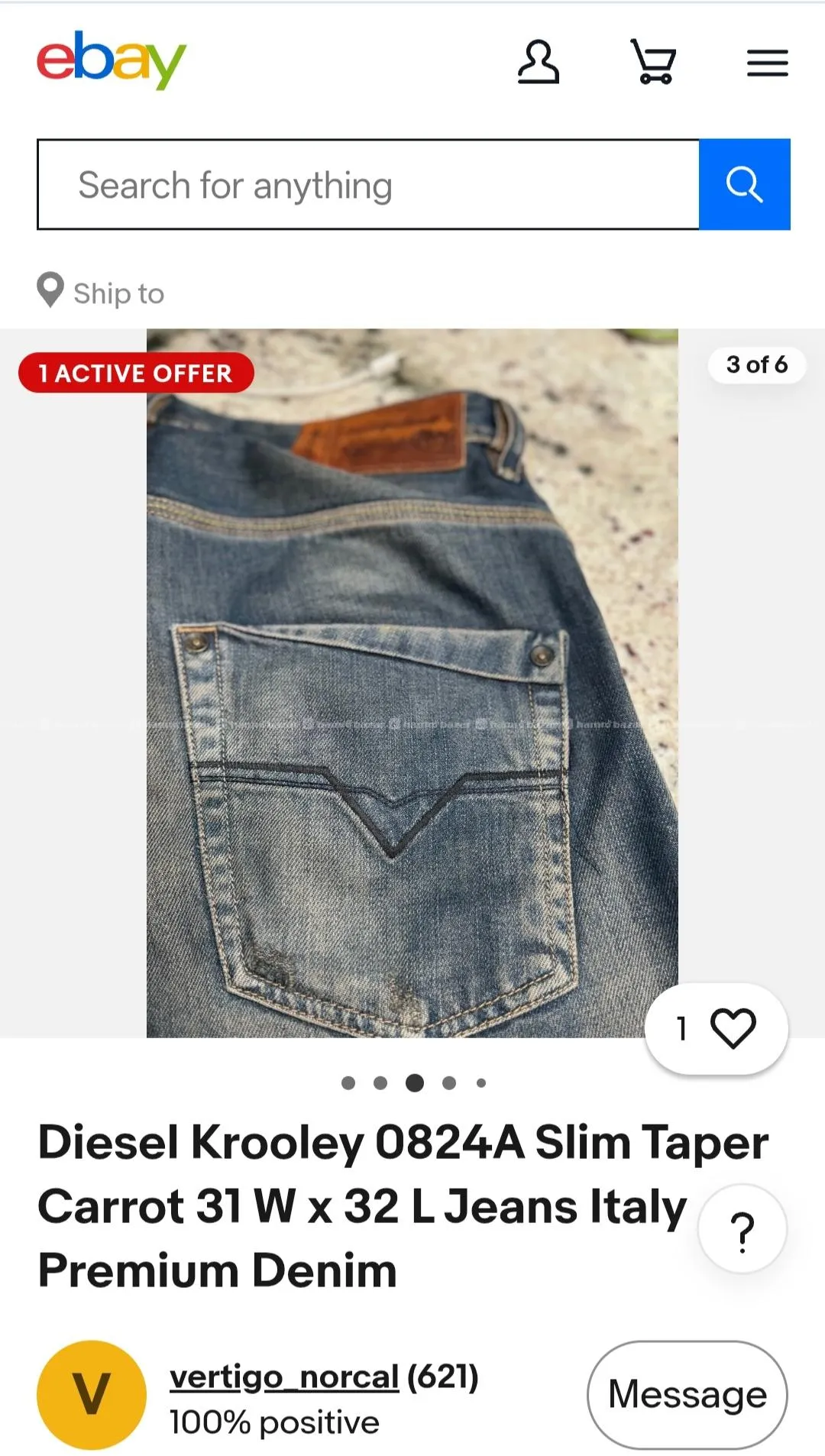 Authentic Diesel Dirty wash fade slim fit jeans 5