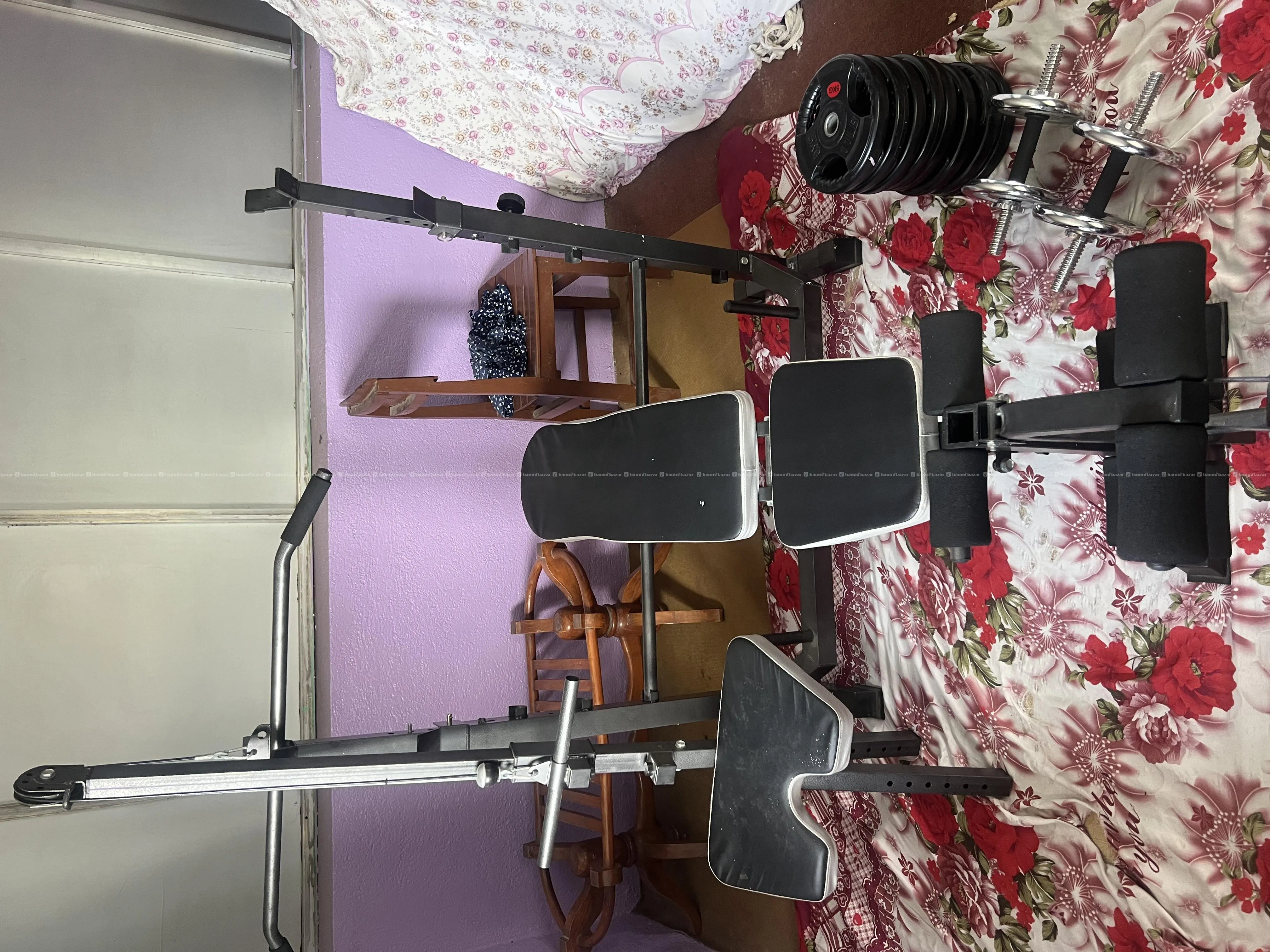 Multifunction Bench Home Gym, dubmbells and weight 4