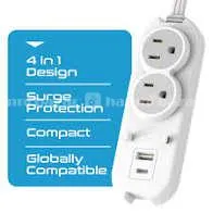 compact travel power strip with tyoe c to c more 2