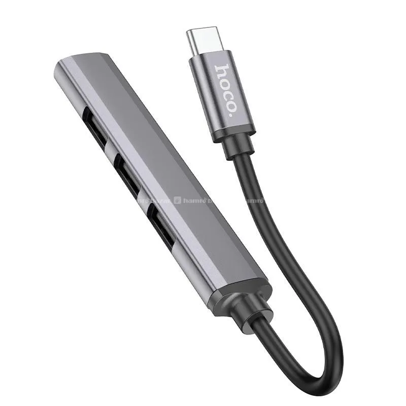 Hoco Type-C hub 4-in-1 “HB26” USB3.0+USB2.0*3 3