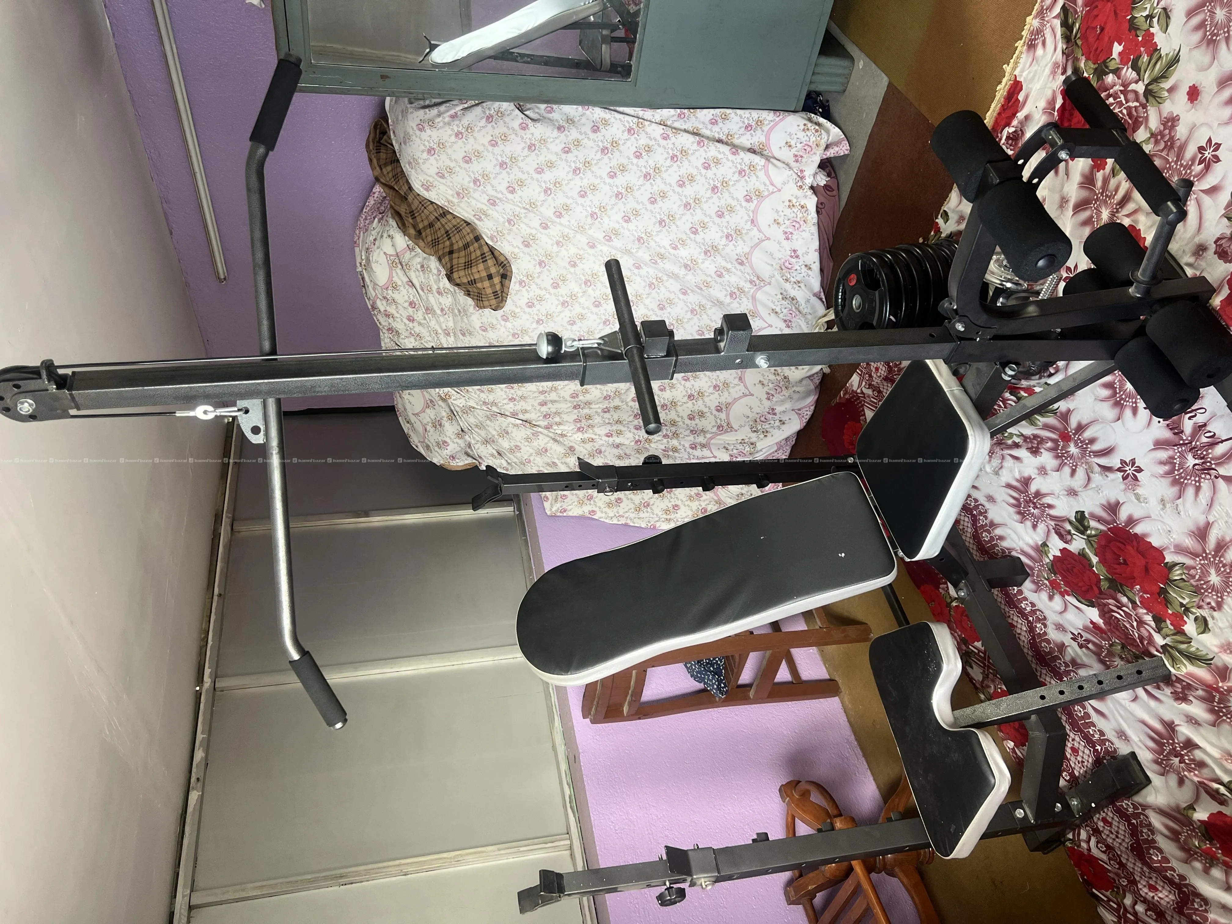 Multifunction Bench Home Gym, dubmbells and weight 6