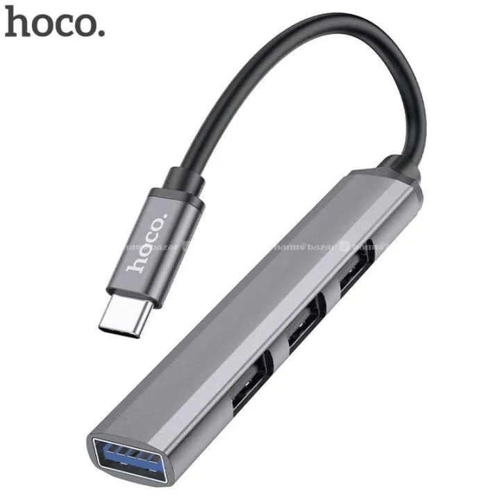 Hoco Type-C hub 4-in-1 “HB26” USB3.0+USB2.0*3 5
