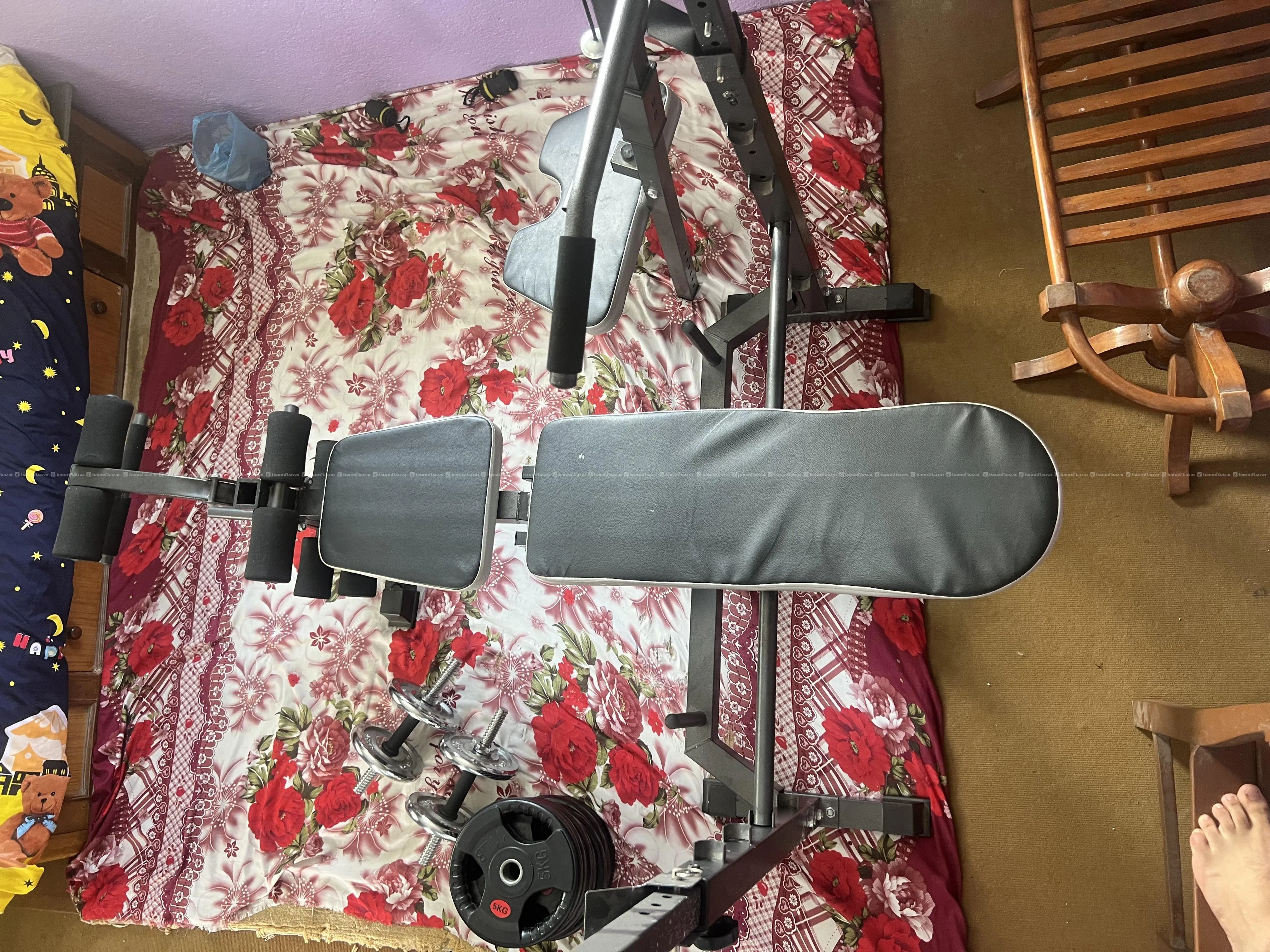 Multifunction Bench Home Gym, dubmbells and weight 5
