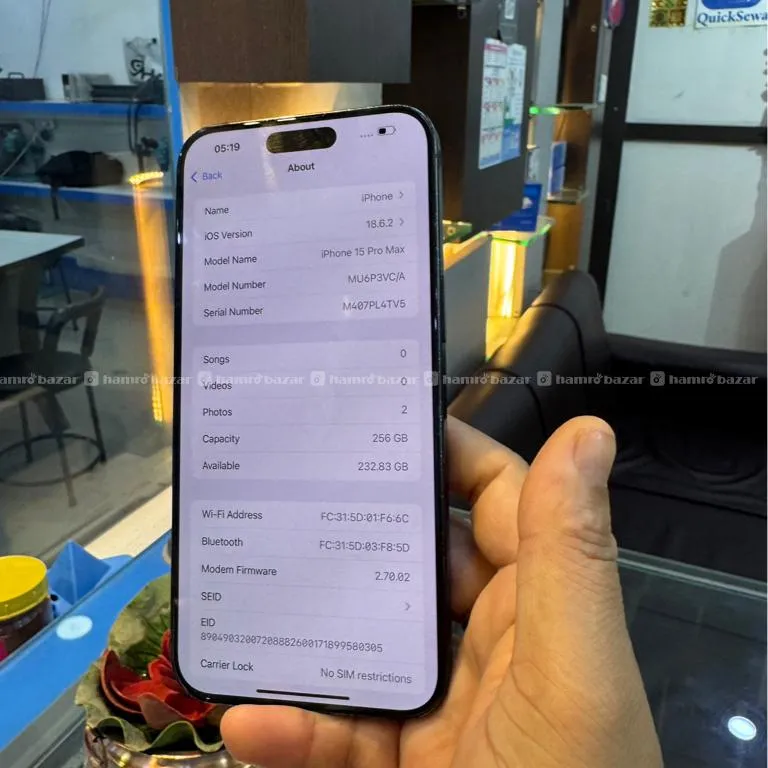 🔥 iPhone 15  Pro Max 256GB 
✅ 90%Battery Health 3