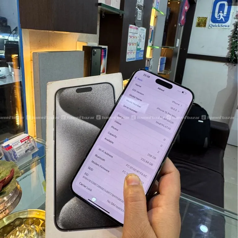 🔥 iPhone 15 Pro Max 256GB whith box
✅ 90%Battery 2