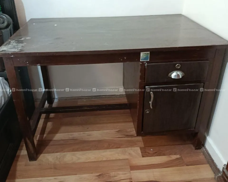 wooden table for office or study and rolling chair for sale!! 6
