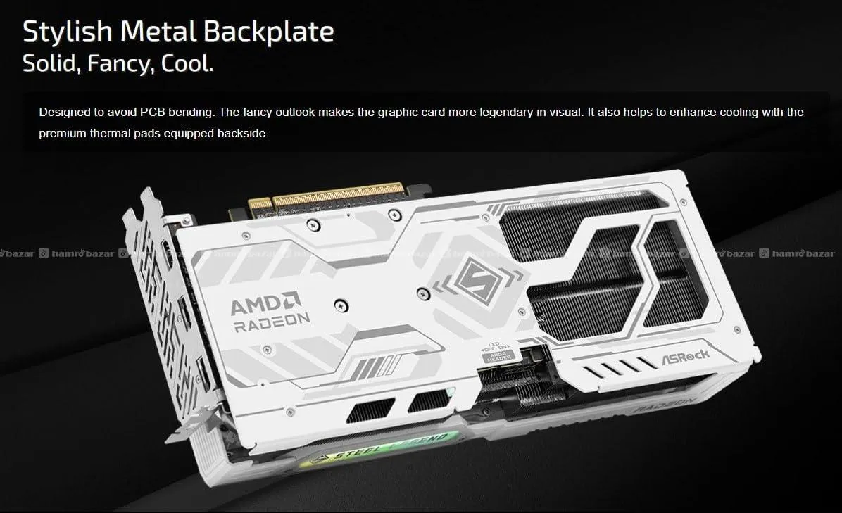 ASRock RX 9060 XT Steel Legend 16GB OC Gaphic Card 7