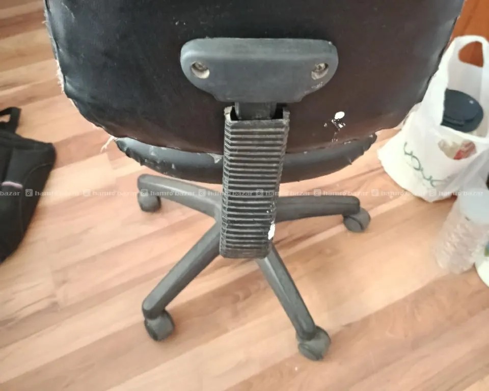 wooden table for office or study and rolling chair for sale!! 4