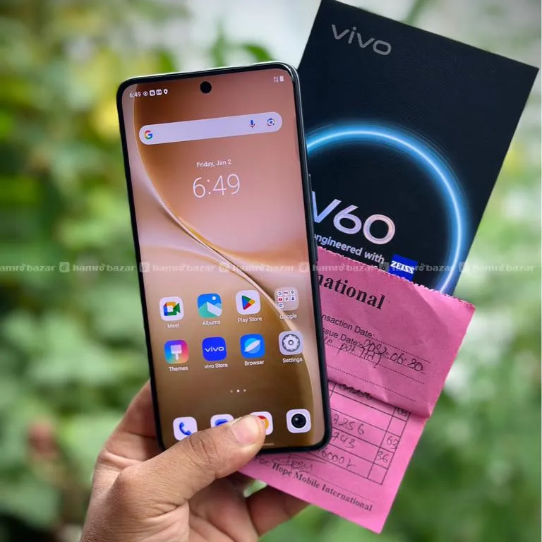 Vivo V60 512GB with box, vat bill, warranty 2