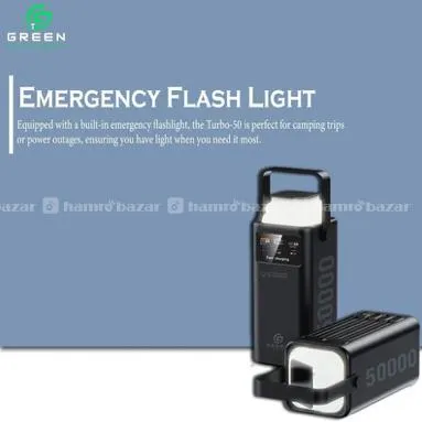 Green Turbo-50 | 50000mAh Fast Powerbank | 22.5W | 2