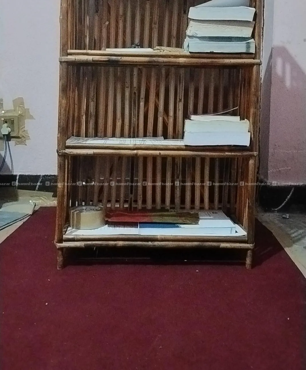 Book rack/ looks new/ bamboo/ 4 layer 3