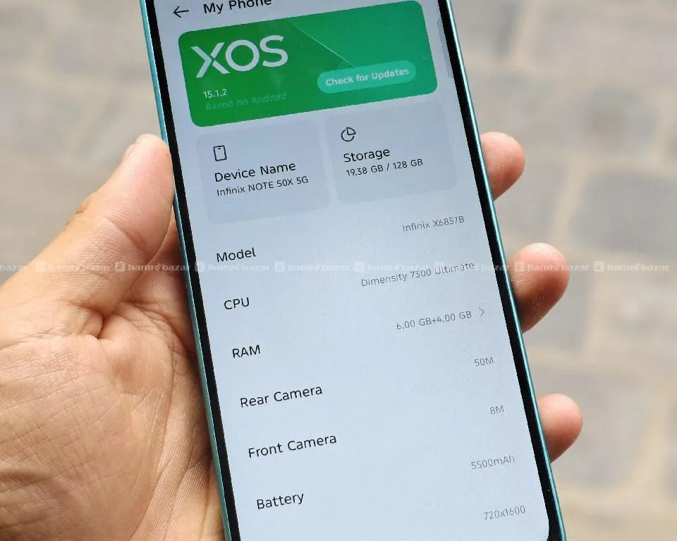 infinix note 50x 5G (6+4/128) 5
