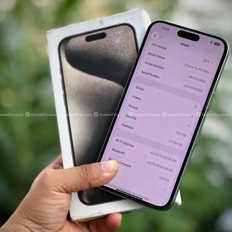 Iphone 15 Pro Max 256GB with box and accessories 3