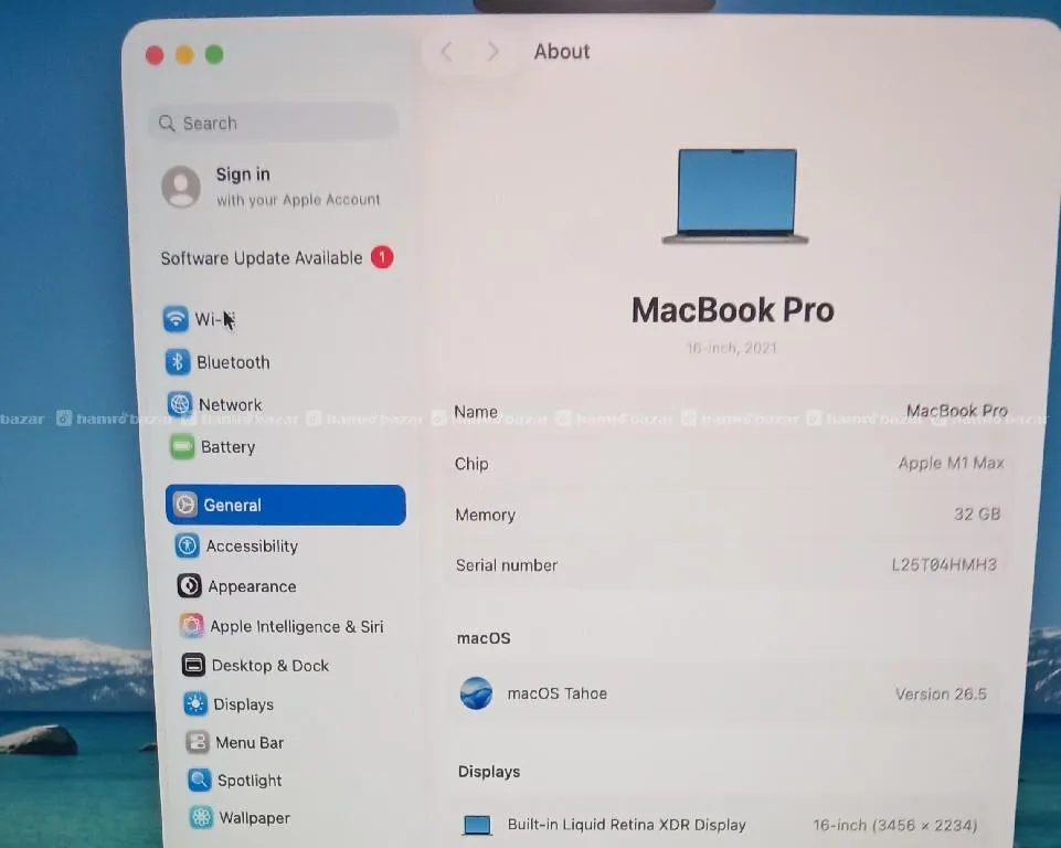 MacBook M1 max 32 GB 1 TB 16 inch 2021 3