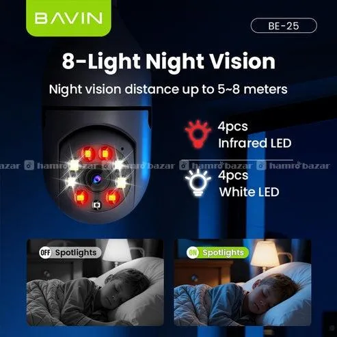 BAVIN SC801 Smart Security Lens Bulb CCTV Camera 6