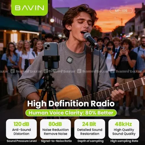 BAVIN MP105 Type C Dual Wireless Microphone 5