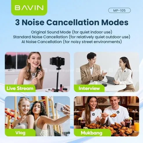 BAVIN MP105 Type C Dual Wireless Microphone 6