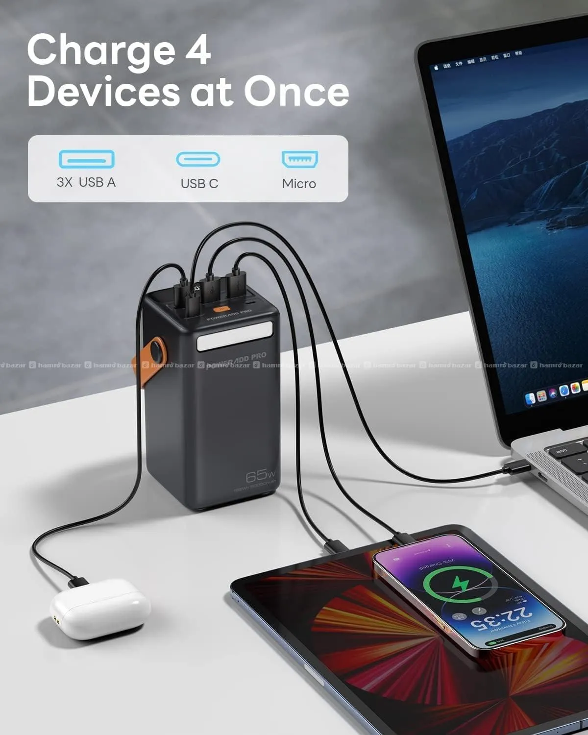 POWERADD PRO 50000mAh 65W PD Powerbank 8