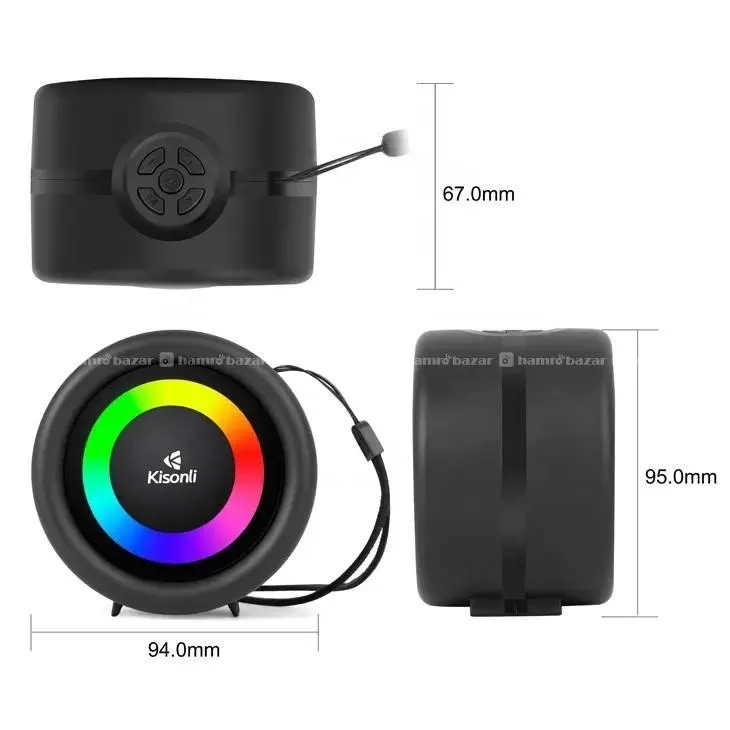 Kisonli S16 Bluetooth Speaker With LED Lights 6
