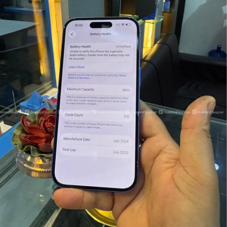 iphone 16 128GB 99% battery health Physical sim Ge 3