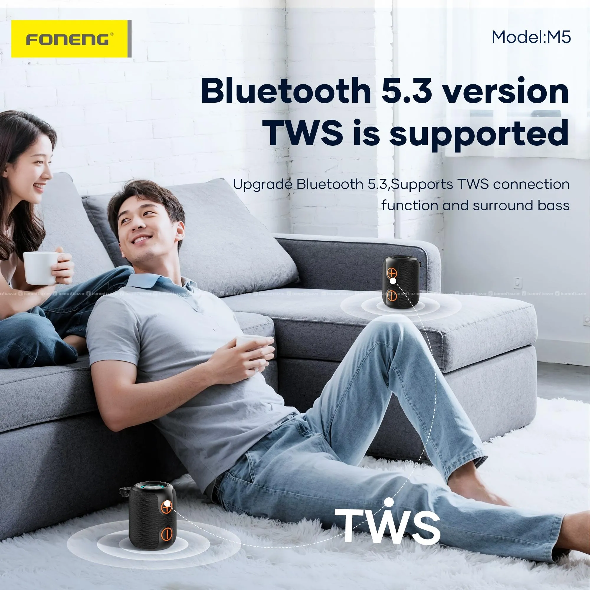 Foneng M5 Deep Bass Portable Bluetooth Speaker 7