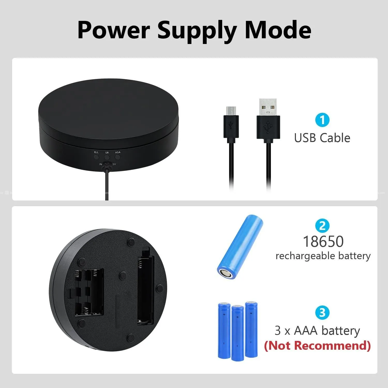 360° Motorized Rotating Display Stand 15CM 3