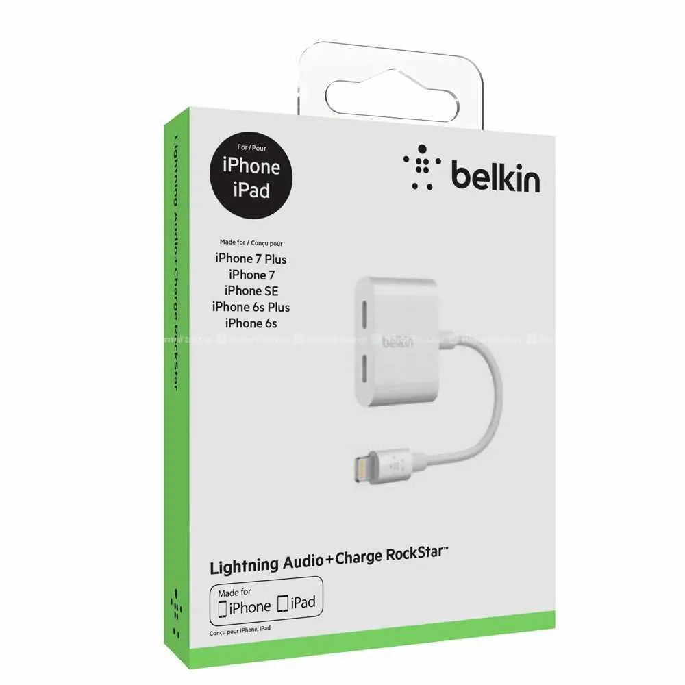 Belkin F8j198btwht-blk Lightning Audio + Charge 4