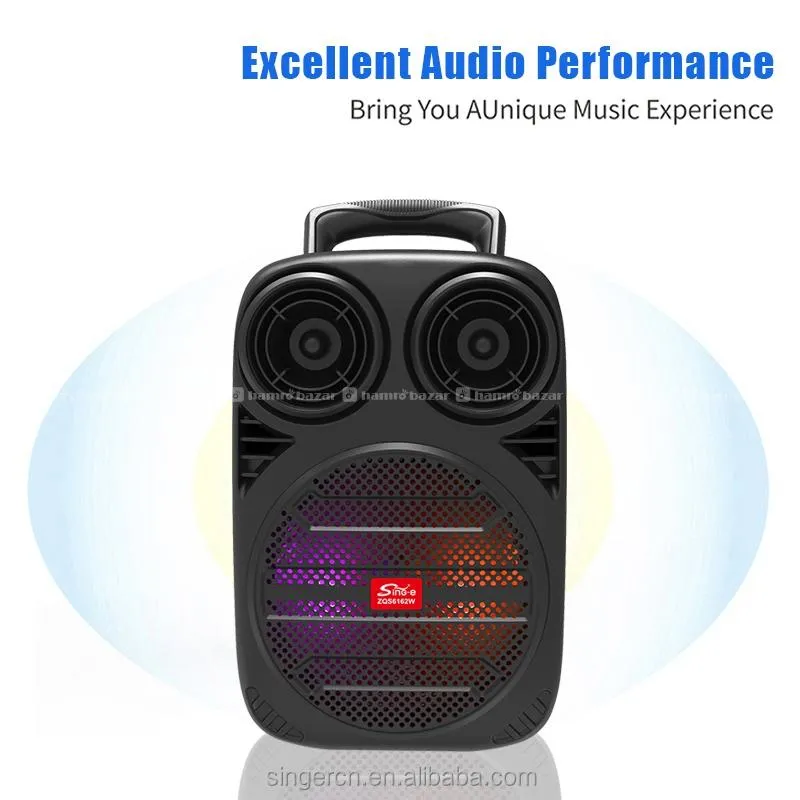 Sing-e ZQS6162 Portable 15W Speaker With Mic 4