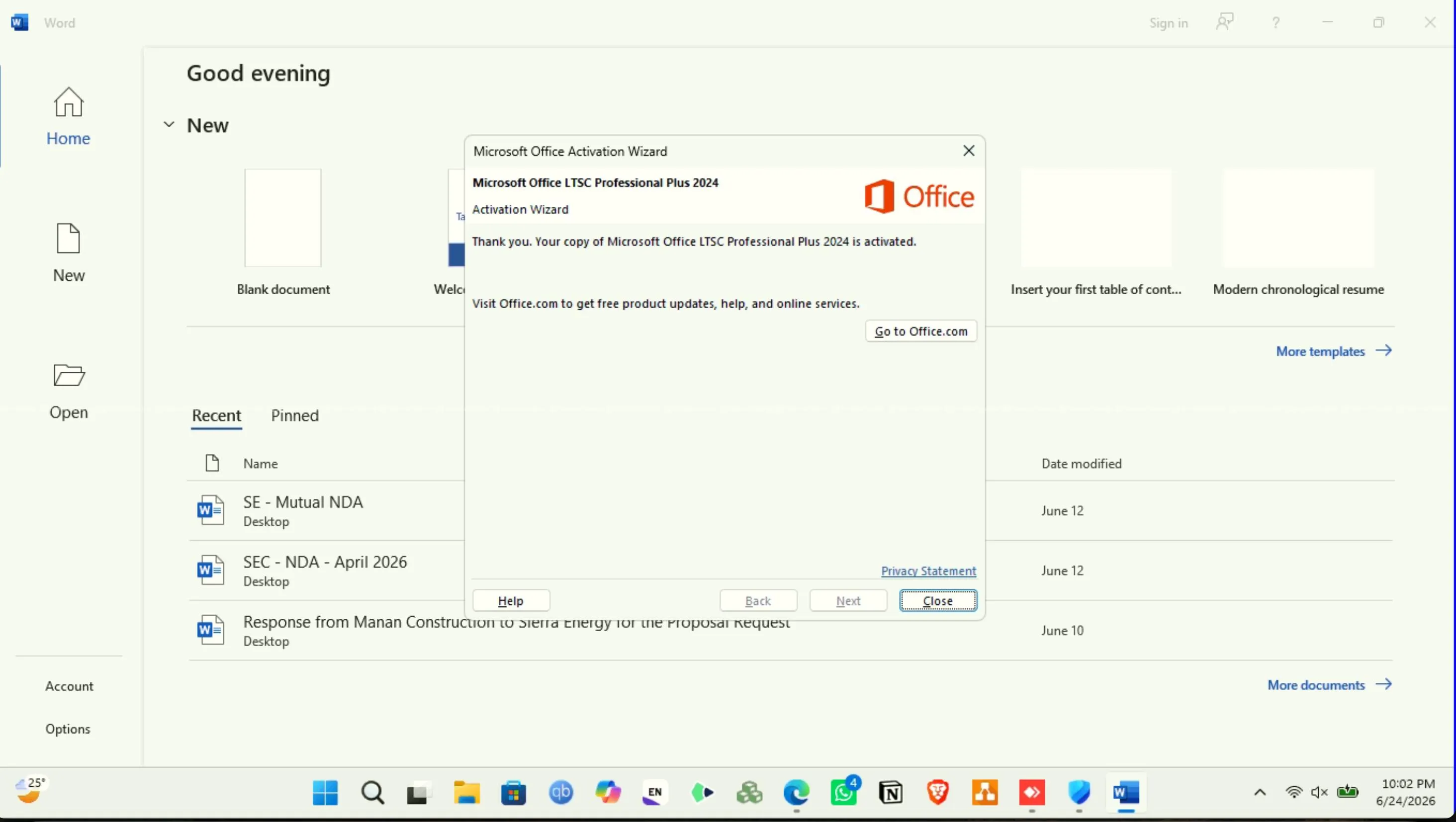 Windows 11 Pro Key + Office 2021 Pro Plus License 3