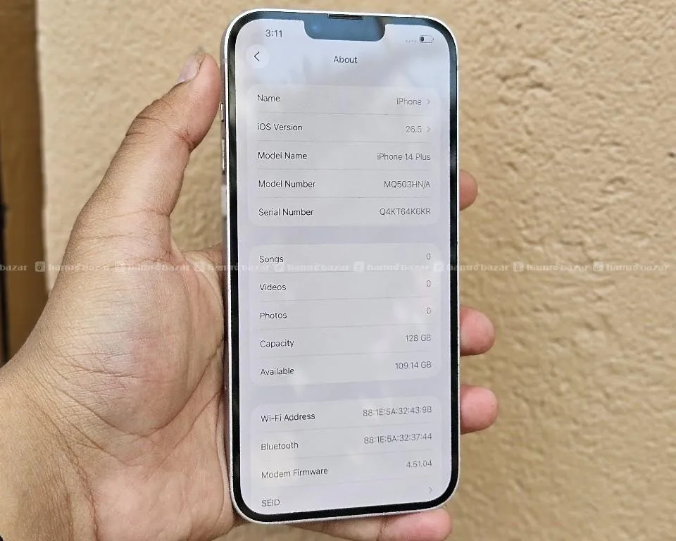 iphone 14 plus 128gb 88%BH worldwide usable set!!! 4