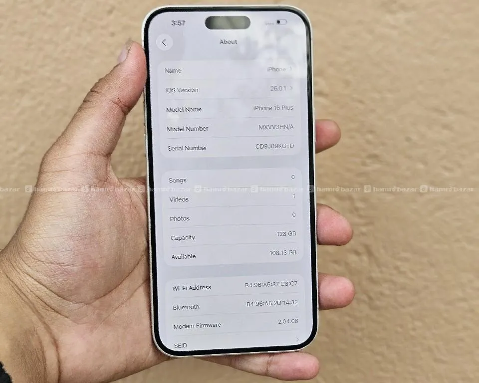 iphone 16 plus 128gb 100%BH worldwide usable set!! 3