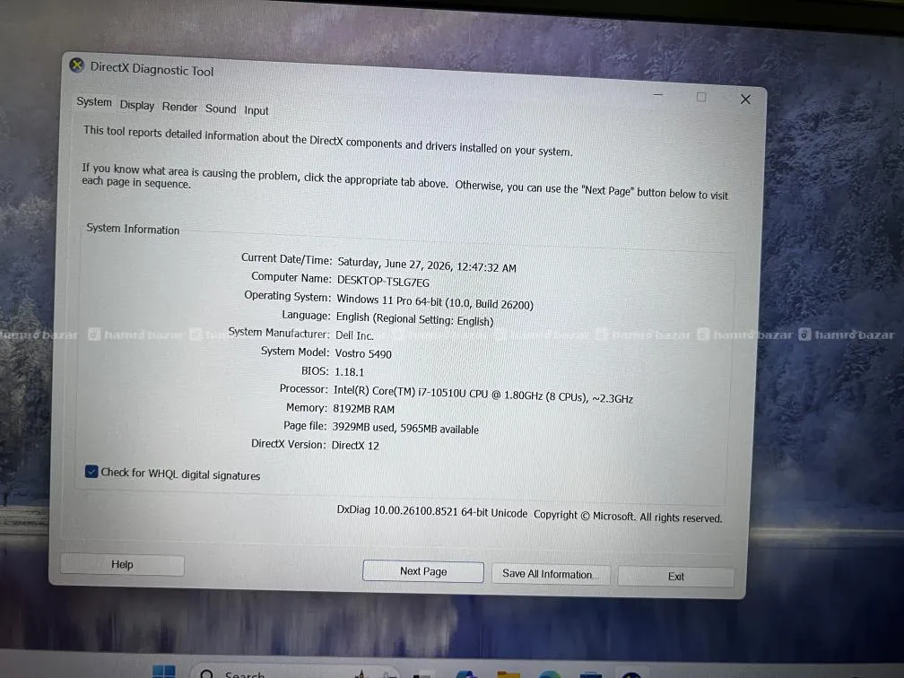 dell laptop i7 ,10Gen 3
