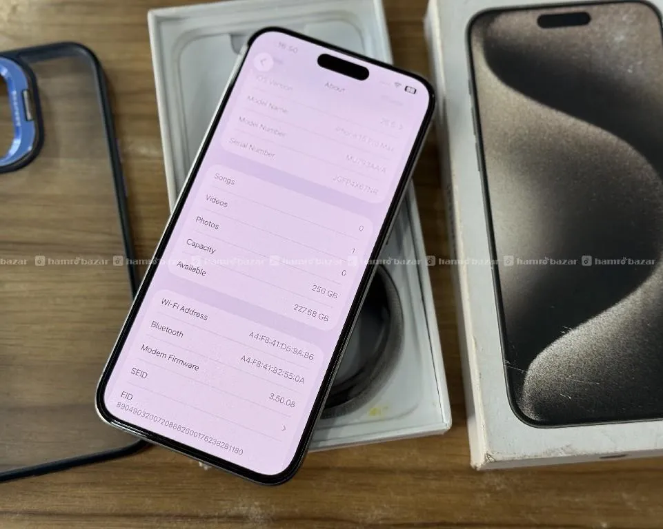 iPhone 15 Pro Max 256GB with box and accessories 4