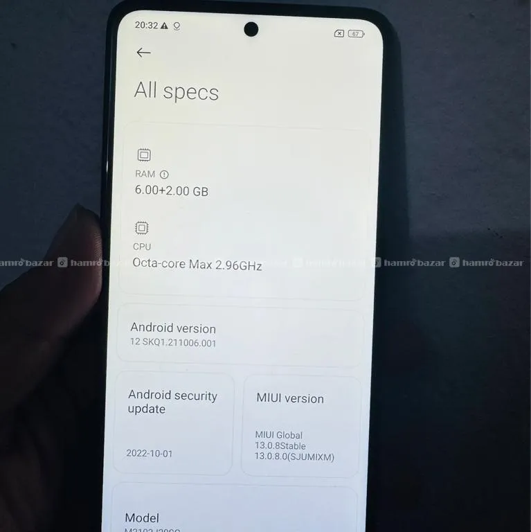 Poco x3 pro..(6+2gb ram 128gb rom) 2