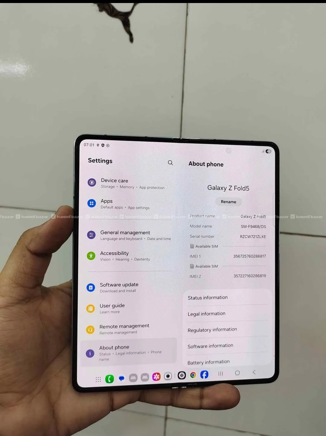 Samsung galaxy Z fold 5 5G 12/512 Urgent sell ‼️ 6
