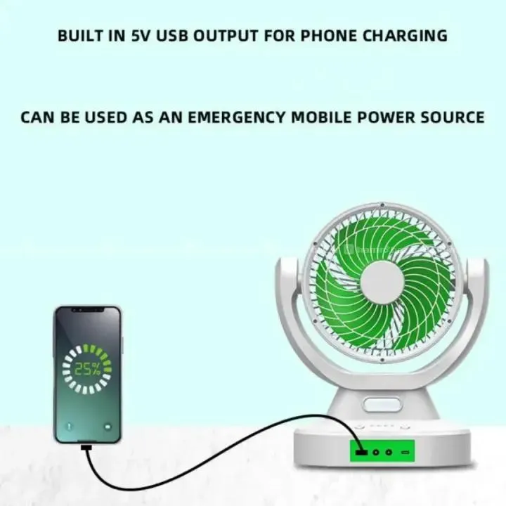 Solar Rechargeable Fan – LED LightGD-8023 2