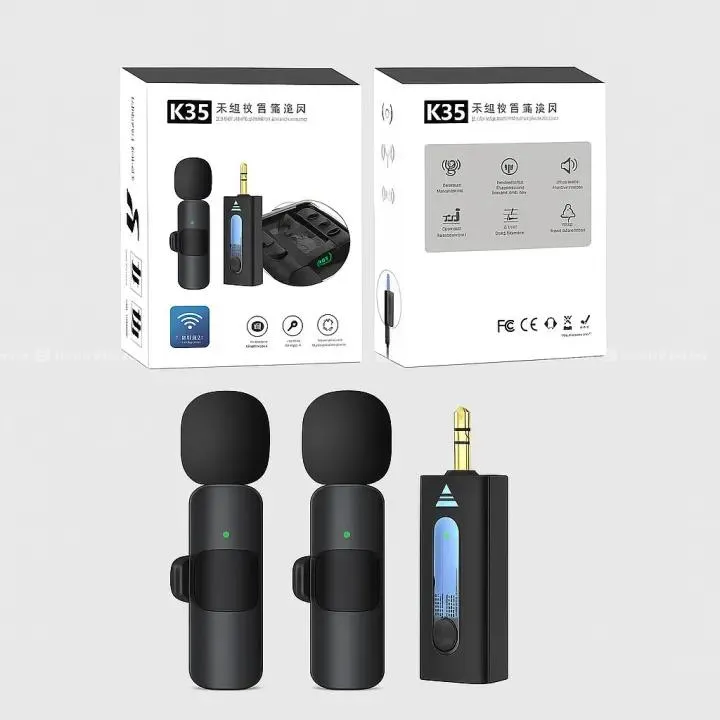 K35 Dual Wireless Mic for Smartphones Camera 2