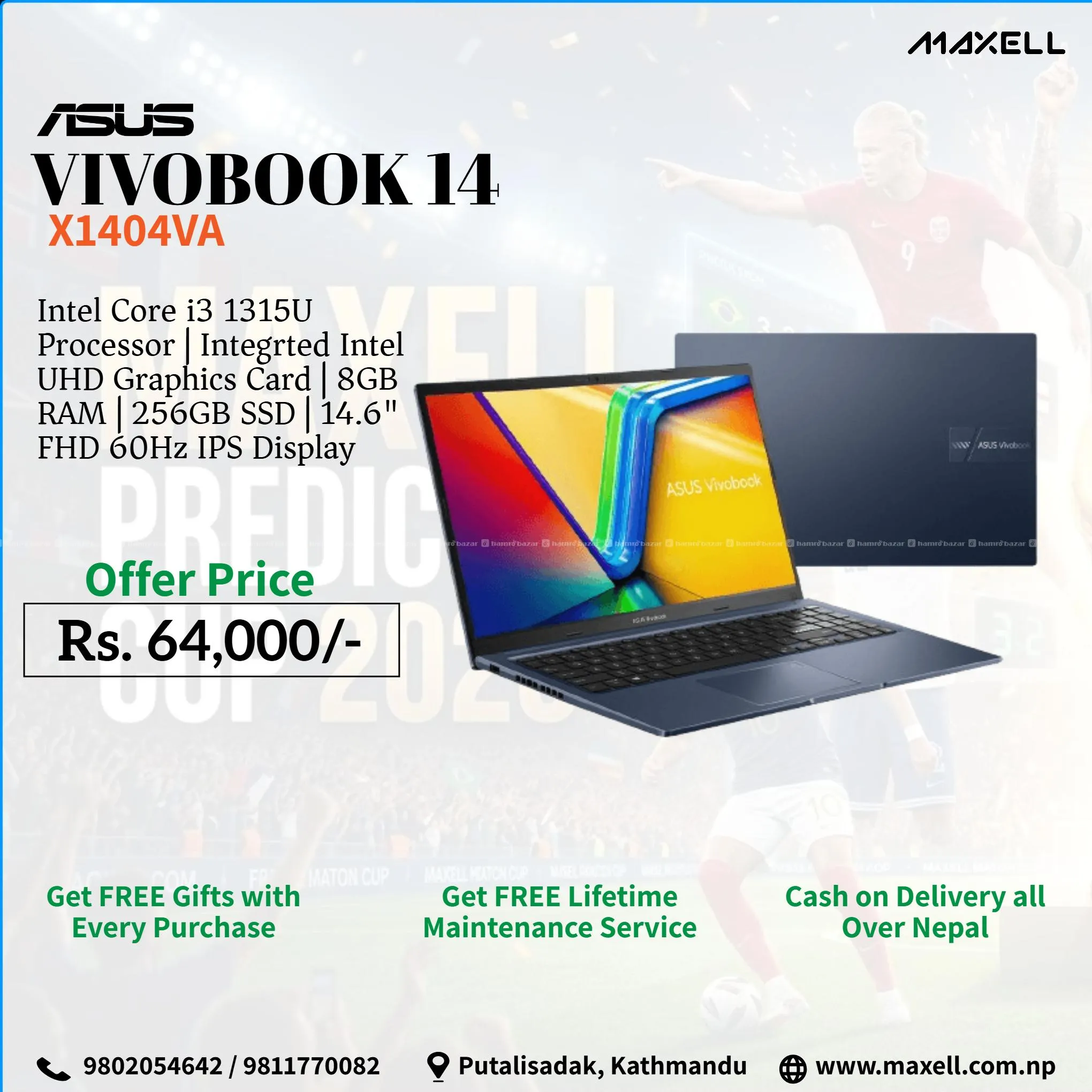 Buy asus Vivobook 14 X1404VA at maxell 1